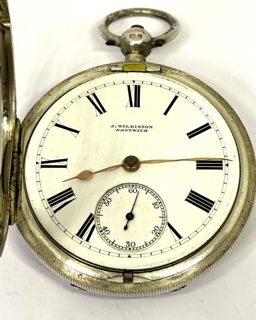 ANTIQUE CHESTER SILVER POCKET WATCH - ADDITIONAL PHOTO 1