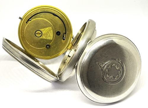 ANTIQUE CHESTER SILVER POCKET WATCH - ADDITIONAL PHOTO 2