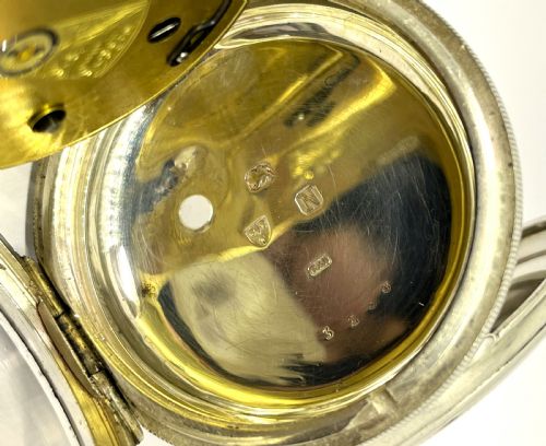 ANTIQUE CHESTER SILVER POCKET WATCH - ADDITIONAL PHOTO 4