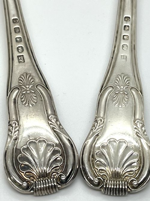 GOOD PAIR OF IRISH SILVER SAUCE LADLES 1827 - ADDITIONAL PHOTO 6