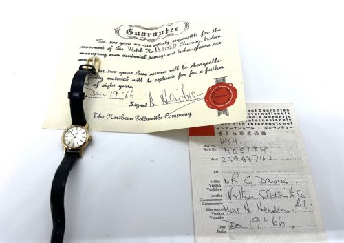 LADY'S GOLD PLATED OMEGA WRIST WATCH 1966 - ADDITIONAL PHOTO 3