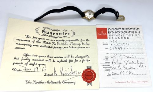 LADY'S GOLD PLATED OMEGA WRIST WATCH 1966 - ADDITIONAL PHOTO 4
