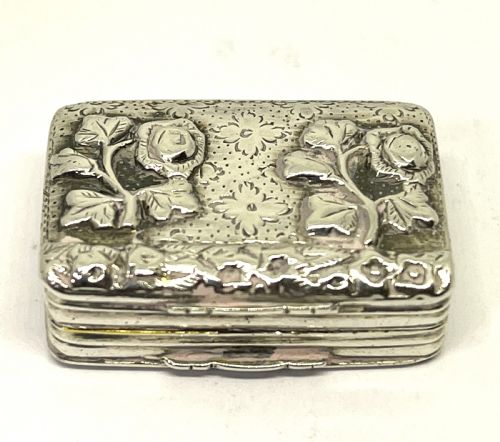 george iv silver vinaigrette - CATEGORY: ANTIQUE BOXES - DATED 1800