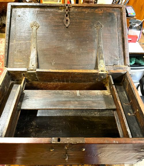 18THC SMALL COFFERMARRIAGE CHEST - ADDITIONAL PHOTO 1