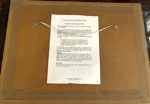 SIR MUIRHEAD BONE WW1 AUTHENTIC LITHOGRAPH REBUILDING THE SHELTER - ADDITIONAL PHOTO 4