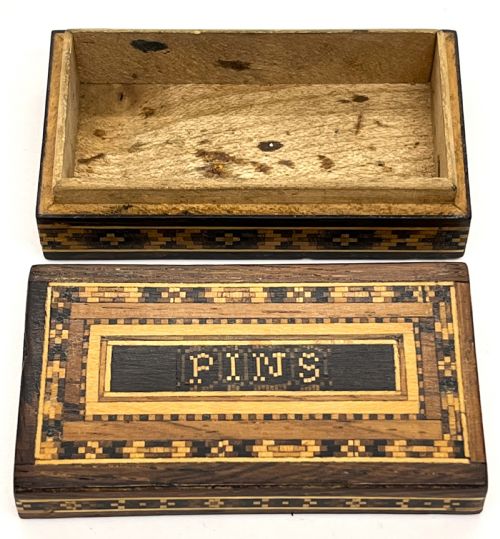 FINE TUNBRIDGE WARE RECTANGULAR PIN BOX - ADDITIONAL PHOTO 1