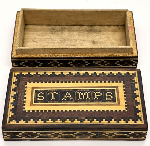 VICTORIAN TUNBRIDGE WARE STAMP BOX - ADDITIONAL PHOTO 1