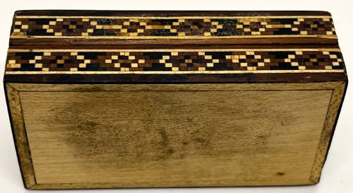VICTORIAN TUNBRIDGE WARE STAMP BOX - ADDITIONAL PHOTO 3