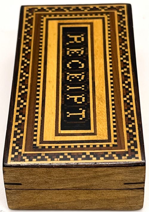 UNUSUAL TUNBRIDGE WARE 'RECEIPT' BOX - ADDITIONAL PHOTO 2