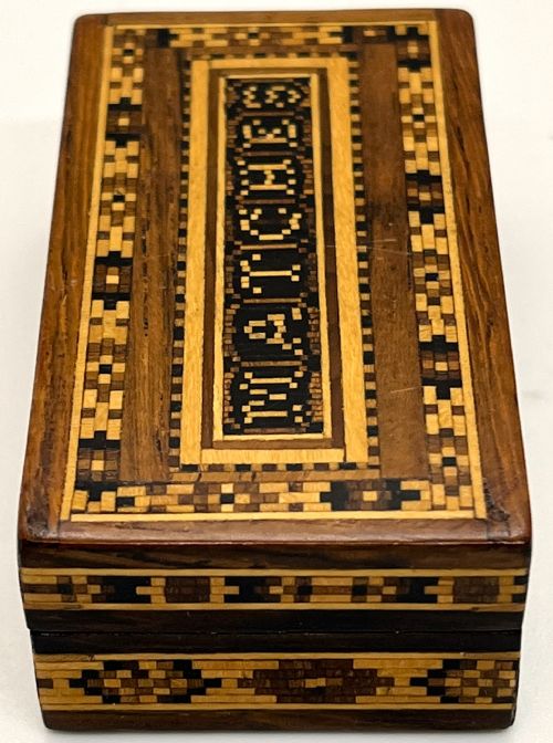TUNBRIDGE WARE INLAID MARQUETRY MATCHES BOX - ADDITIONAL PHOTO 2