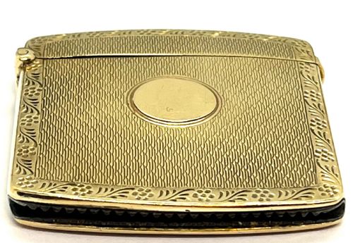 FINE ANTIQUE CHESTER 9CT GOLD VESTA CASE - ADDITIONAL PHOTO 5