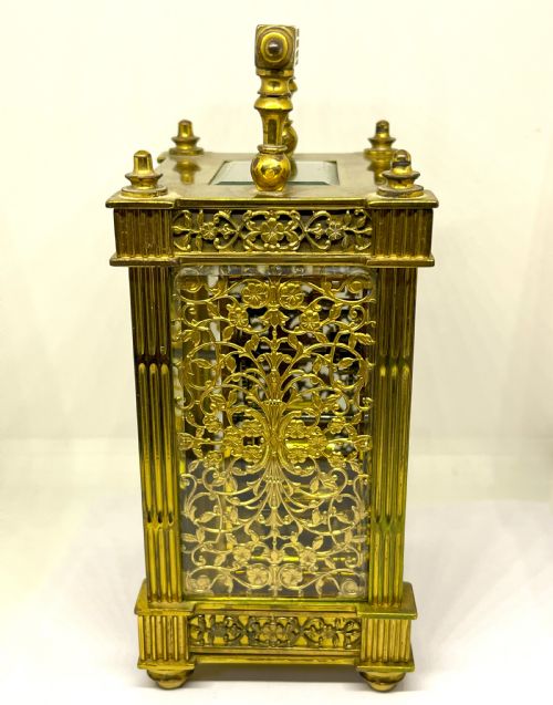 FINE LATE 19TH CENTURY GILDED BRASS CARRIAGE CLOCK - ADDITIONAL PHOTO 5