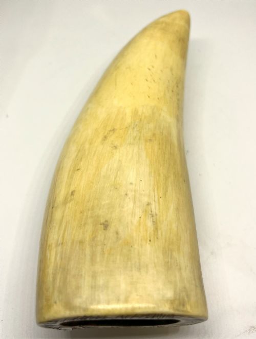 LARGE 19THC WHALER'S SCRIMSHAW OF A HULL WHALESHIP - ADDITIONAL PHOTO 5