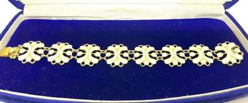 1940's norwegian silver enamel bracelet by arne nordlie - CATEGORY: ANTIQUE JEWELLERY - DATED 1940