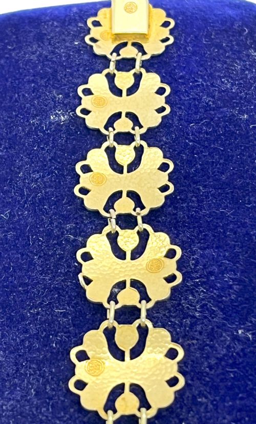 1940'S NORWEGIAN SILVER ENAMEL BRACELET BY ARNE NORDLIE - ADDITIONAL PHOTO 5