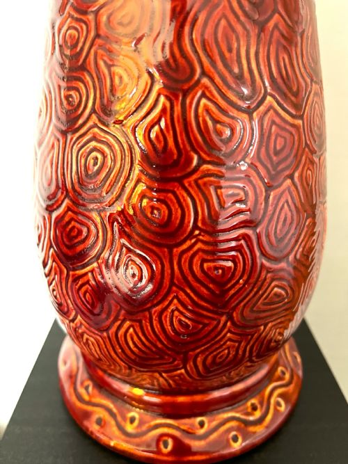 LARGE BURMANTOFTS POTTERY TAPERING VASE - ADDITIONAL PHOTO 2