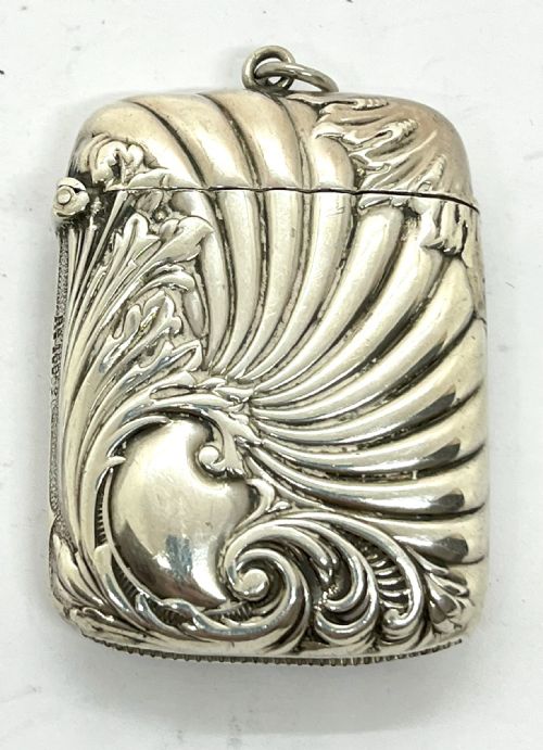 FINE SILVER REPOUSSE WORK VESTA CASE - ADDITIONAL PHOTO 2