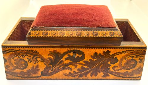 edmund nye tunbridge ware sewing box - CATEGORY: ANTIQUE BOXES - DATED 1850
