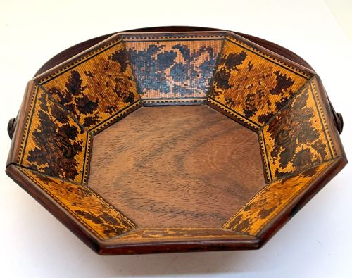 FINE TUNBRIDGE WARE OCTAGONAL BASKET - ADDITIONAL PHOTO 3