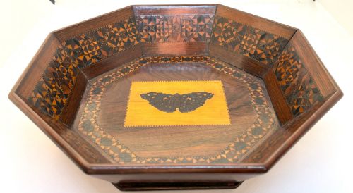 FINE TUNBRIDGE WARE OCTAGONAL BUTTERFLY DISH - ADDITIONAL PHOTO 3