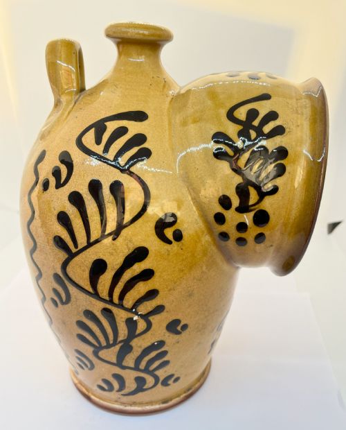 19TH CENTURY NORTH OF ENGLAND STONEWARE SALT PIG - ADDITIONAL PHOTO 3