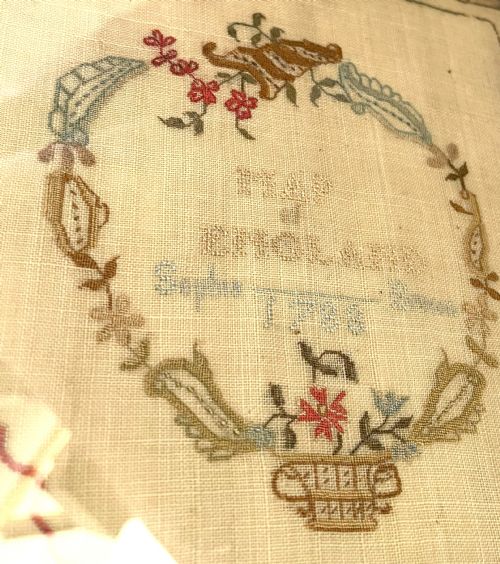 GEORGIAN MAP SAMPLER DATED 1788 - ADDITIONAL PHOTO 2