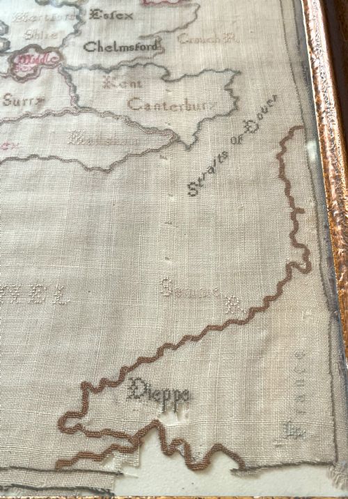 GEORGIAN MAP SAMPLER DATED 1788 - ADDITIONAL PHOTO 3