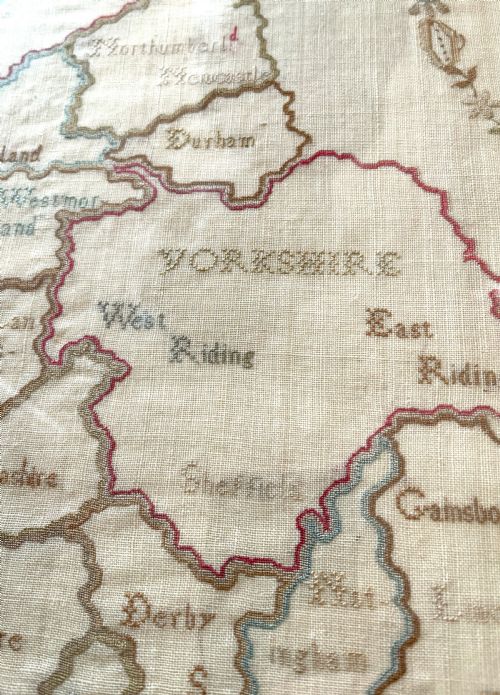 GEORGIAN MAP SAMPLER DATED 1788 - ADDITIONAL PHOTO 5