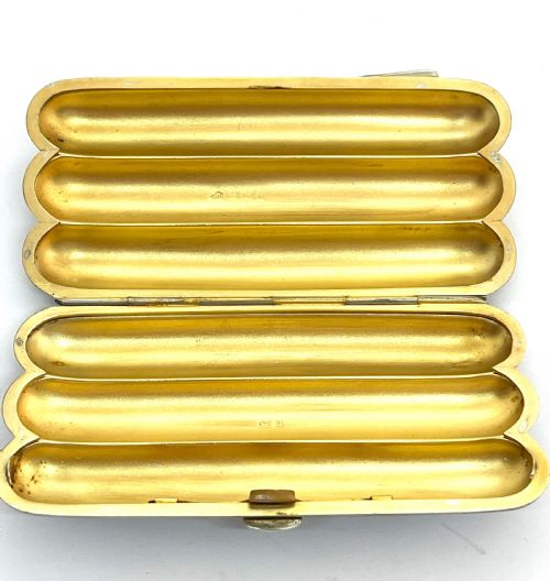 FABULOUS VICTORIAN SILVER TRIPLE CIGAR CASE - ADDITIONAL PHOTO 4