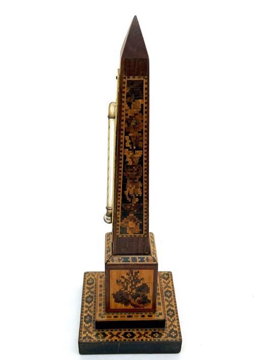 VICTORIAN TUNBRIDGE WARE OBELISK DESK THERMOMETER - ADDITIONAL PHOTO 2