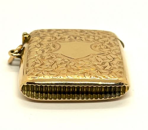 FINE VICTORIAN 9CT GOLD VESTA CASE - ADDITIONAL PHOTO 2