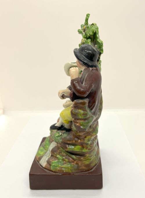 EARLY STAFFORDSHIRE PEARLWARE BOCAGE SONGSTRESS FIGURE - ADDITIONAL PHOTO 3