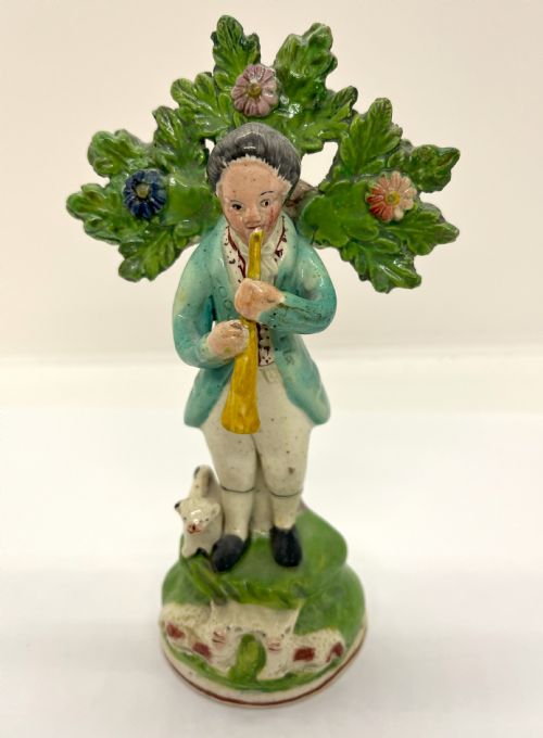 EARLY STAFFORDSHIRE PEARLWARE BOCAGE MUSICIAN FIGURES - ADDITIONAL PHOTO 1