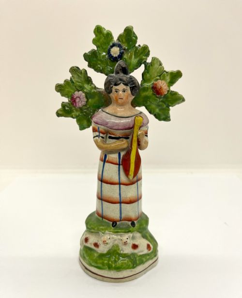 EARLY STAFFORDSHIRE PEARLWARE BOCAGE MUSICIAN FIGURES - ADDITIONAL PHOTO 4