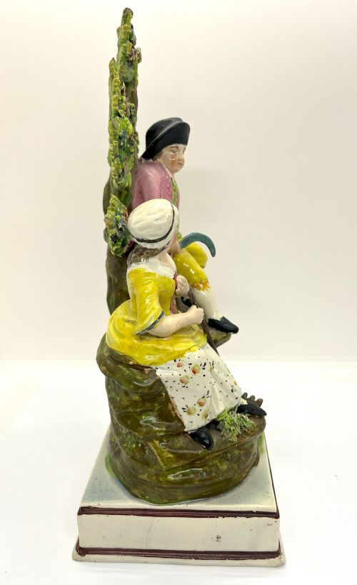 RARE EARLY STAFFORDSHIRE BOCAGE FIGURE OF HARVESTERS - ADDITIONAL PHOTO 1