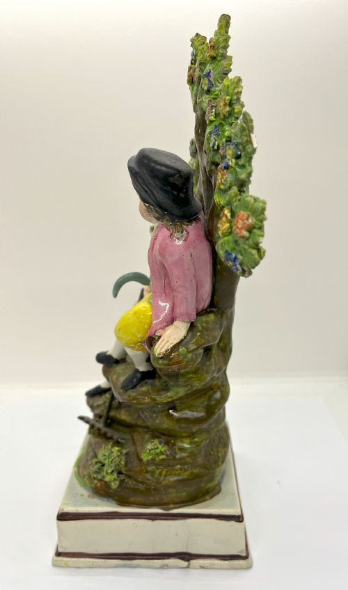 RARE EARLY STAFFORDSHIRE BOCAGE FIGURE OF HARVESTERS - ADDITIONAL PHOTO 3