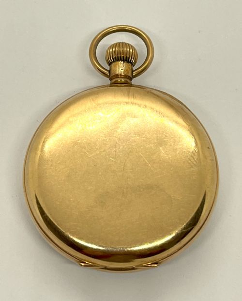 9CT GOLD TOP WIND OPEN FACE POCKET WATCH - ADDITIONAL PHOTO 1