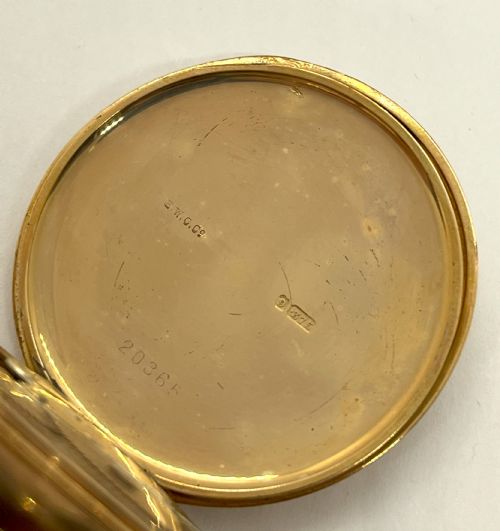 9CT GOLD TOP WIND OPEN FACE POCKET WATCH - ADDITIONAL PHOTO 6
