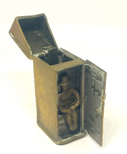 novelty brass vesta case - CATEGORY: ANTIQUE METAL - DATED 1880