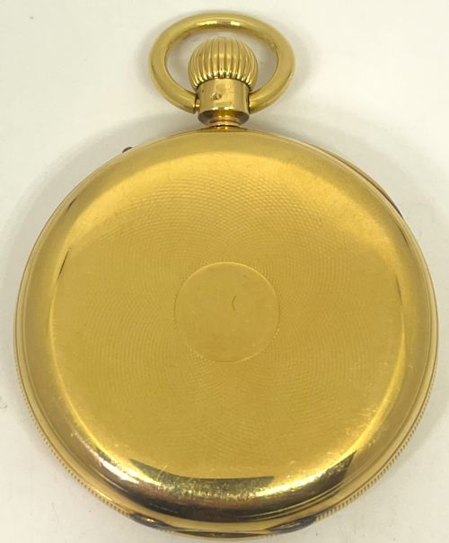 RARE CHARLES HORNER 18CT GOLD OPEN FACE POCKET WATCH - ADDITIONAL PHOTO 4