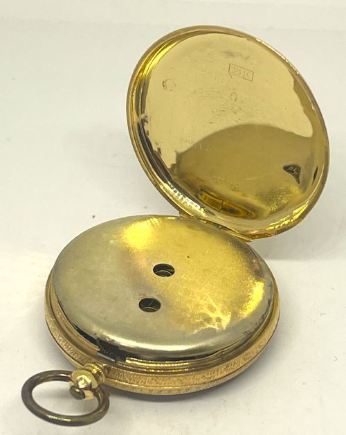 18CT GOLD LADIES AROBERT POCKET WATCH - ADDITIONAL PHOTO 4