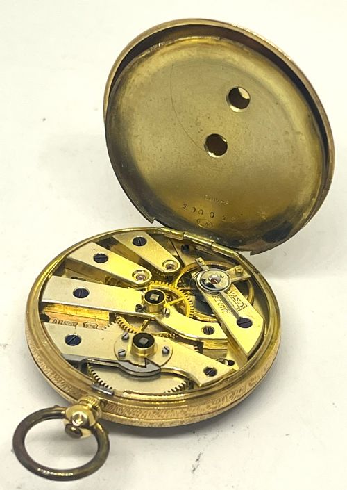 18CT GOLD LADIES AROBERT POCKET WATCH - ADDITIONAL PHOTO 6