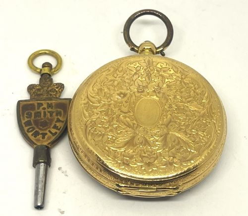 18CT GOLD LADIES AROBERT POCKET WATCH - ADDITIONAL PHOTO 8