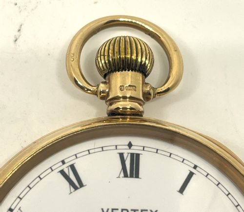 9CT GOLD SWISS VERTEX REVUE POCKET WATCH - ADDITIONAL PHOTO 3