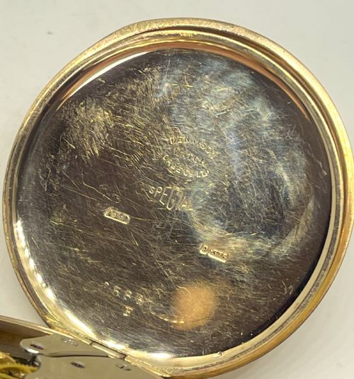 9CT GOLD SWISS VERTEX REVUE POCKET WATCH - ADDITIONAL PHOTO 7