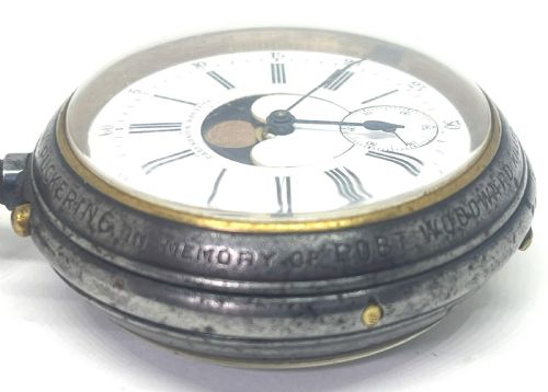 RARE WW1 INTEREST BREVETTE DOUBLE SIDED CALENDAR POCKET WATCH - ADDITIONAL PHOTO 3
