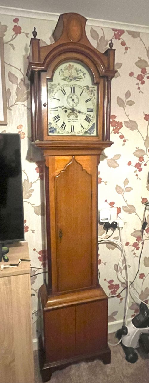george iii longcase clock george brown beverley - CATEGORY: ANTIQUE CLOCKS - DATED 19TH CENTURY