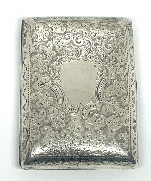fine silver cigarette case - CATEGORY: ANTIQUE SILVER - DATED 1900