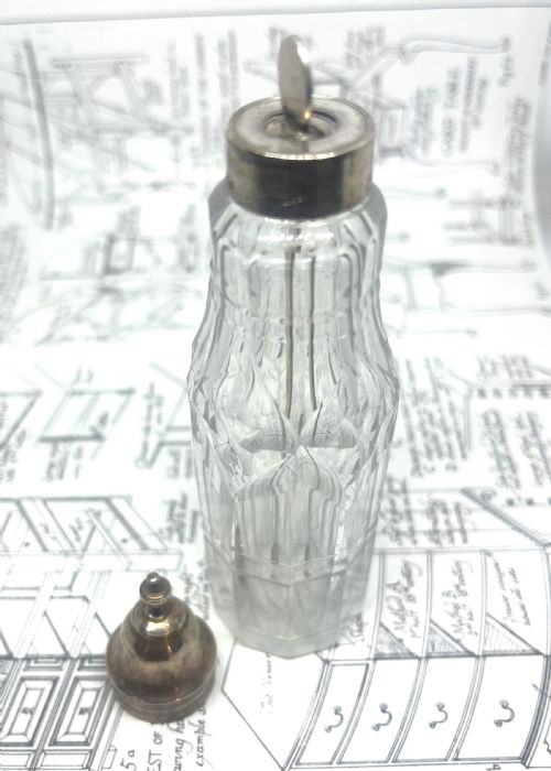 GEORGE III SILVER CUT GLASS CAYENNE PEPPER BOTTLE SPOON 1792 - ADDITIONAL PHOTO 2