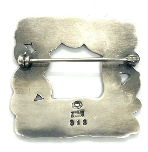 GEORG JENSEN NORWEGIAN SILVER FAWN SQUIRREL BROOCH 318 - ADDITIONAL PHOTO 1